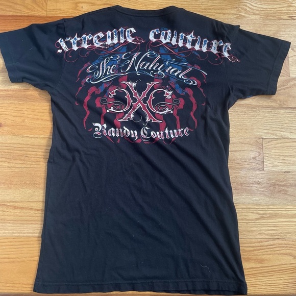 Affliction Xtreme Couture Tee Shirt Black Medium NWOT - Picture 2 of 3